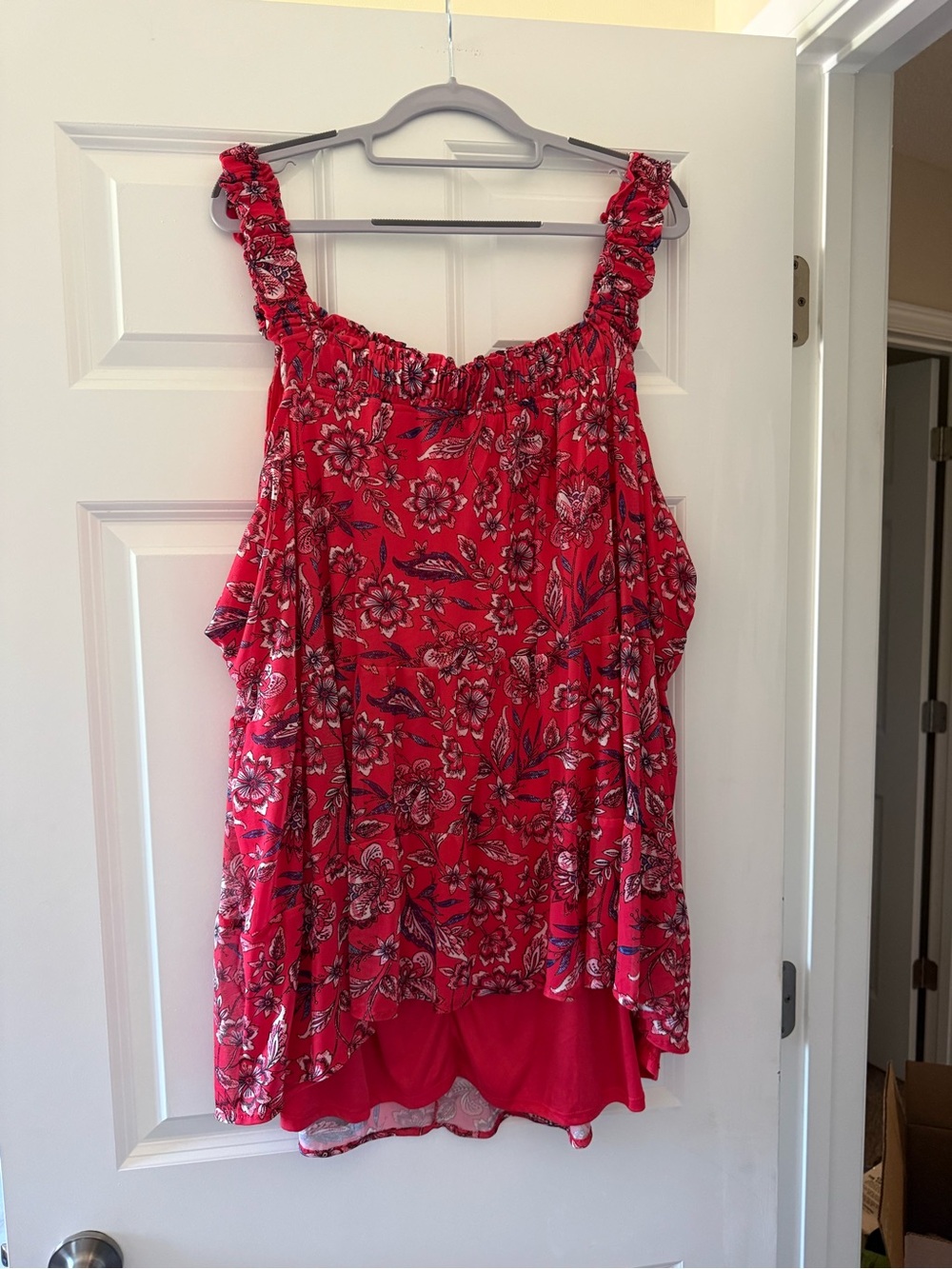 Maurice’s Women’s Floral Ruffle-Strap Tank Top